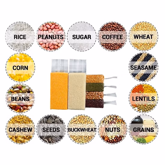 Emballage de forme plate de riz et machine de conditionnement d'oreiller sous vide en forme de brique