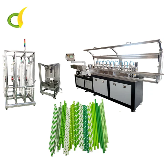 Paille à boire en papier biodégradable faisant la machine, machine à emballer de paille en papier